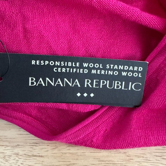 Banana Republic Merino Wool Cropped Sweater Top Womens 2XL Pink NWT TP-3558 - Picture 6 of 10